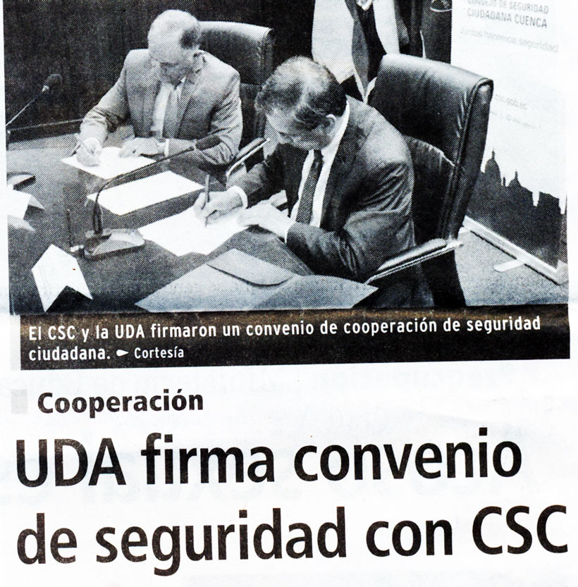 UDA firma convenio de seguridad con CSC 