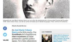 Lanzamiento del libro “PASIONES DE JUVENTUD - Ensayo sobre el pensamiento político de José María Velasco Ibarra