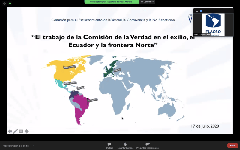 La Comisión De La Verdad De Colombia difunde su trabajo en Ecuador