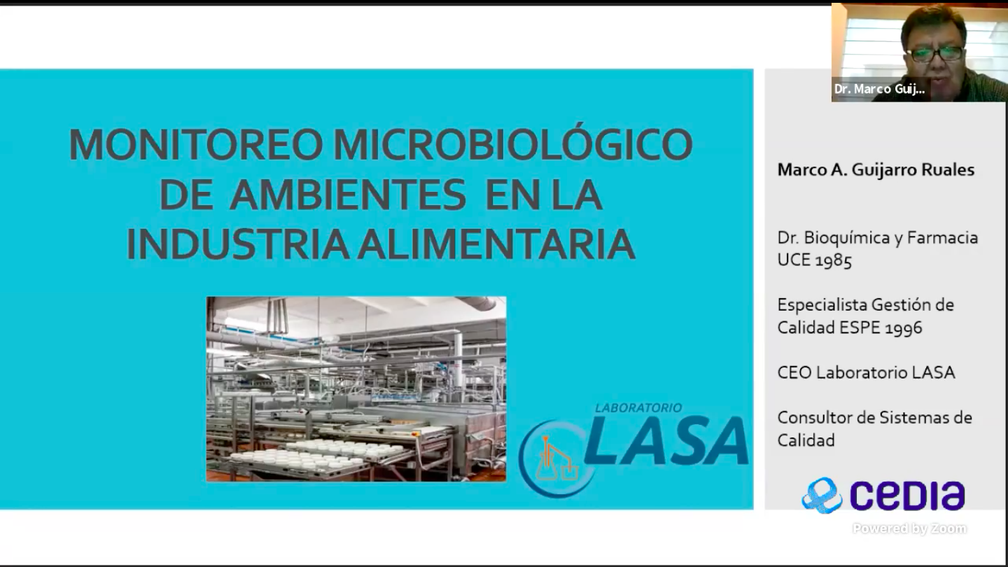 Charla de control de ambientes en la industria alimenticia