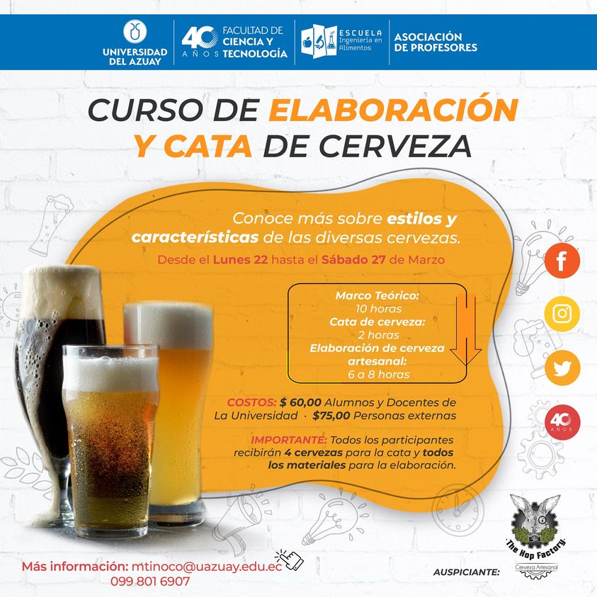 Curso de elaboración y cata de cerveza