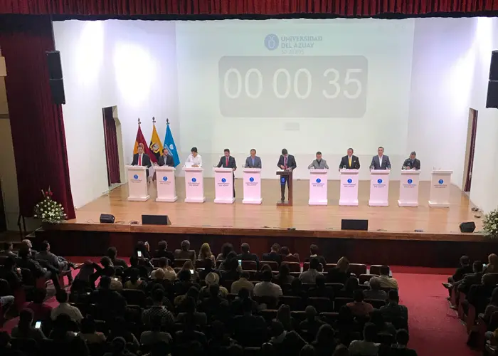 Debate de los candidatos a la Prefectura del Azuay en la UDA