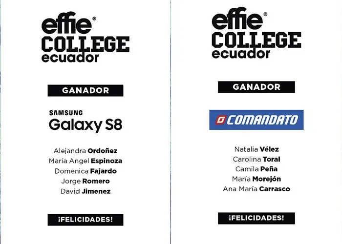 Estudiantes de la UDA triunfan en los EFFIE COLLEGE AWARDS