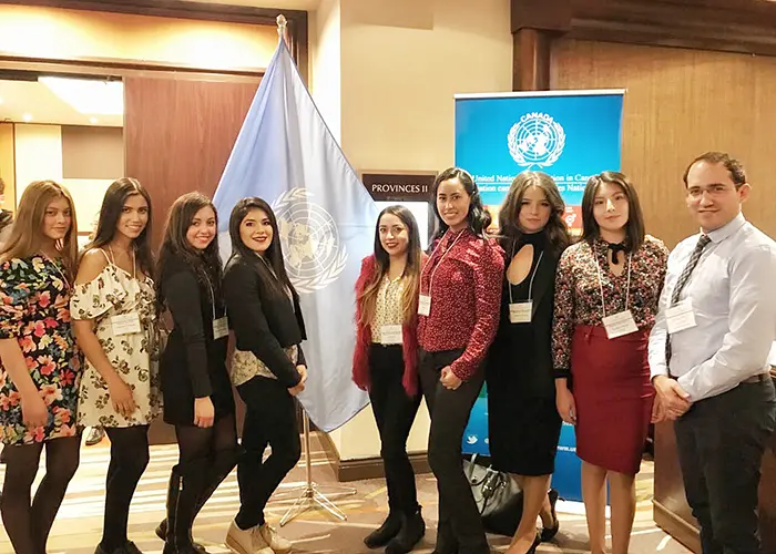 Estudiantes de la UDA participaron en el Modelo Internacional de las Naciones Unidas en Canadá