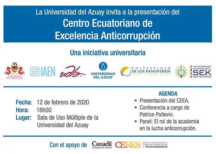 Presentación del Centro Ecuatoriano Anticorrupción