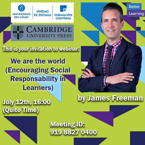 Webinar We are to world (Encouraging Social Responsibility in Learners)