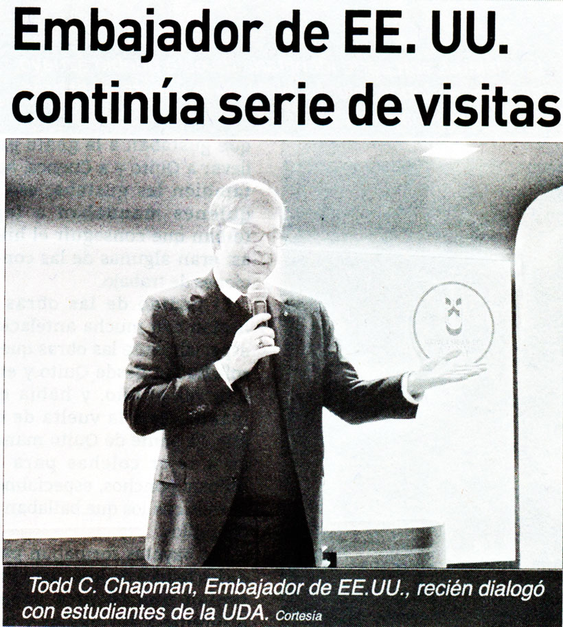 Embajador de EE.UU. continúa serie de visitas