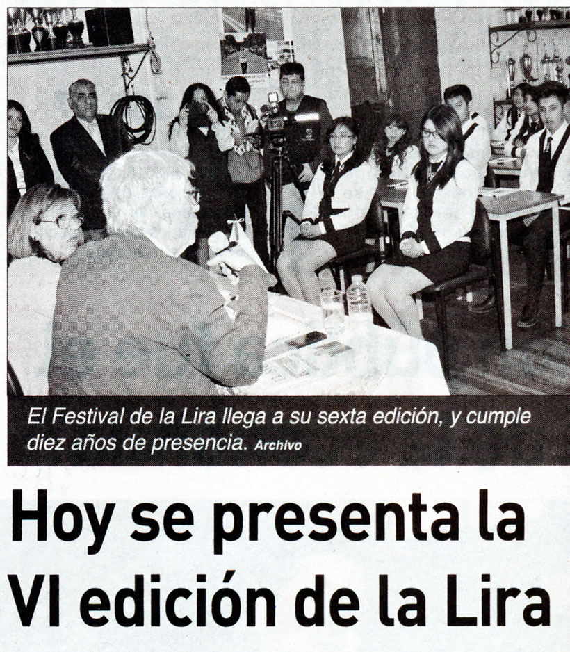 Hoy se presenta la VI edición de la Lira
