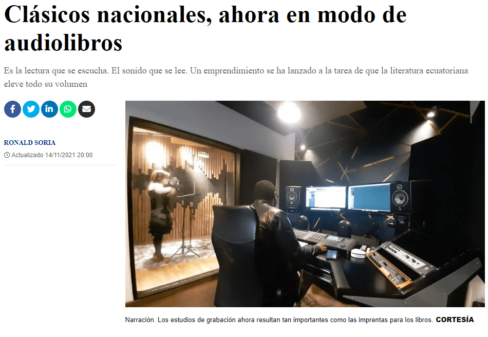 Clásicos nacionales, ahora en modo de audiolibros