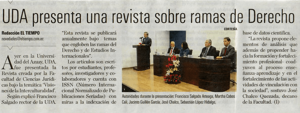 UDA presenta una revista sobre ramas de Derecho