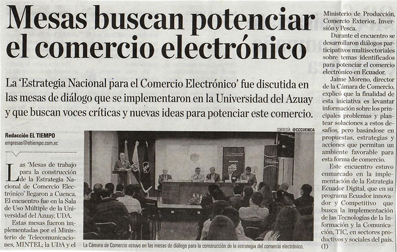 Mesas buscan potenciar el comercio electrónico