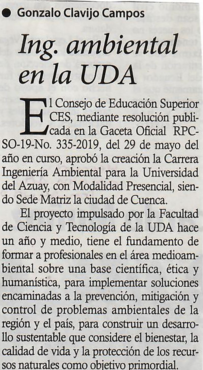 Ing. ambiental en la UDA
