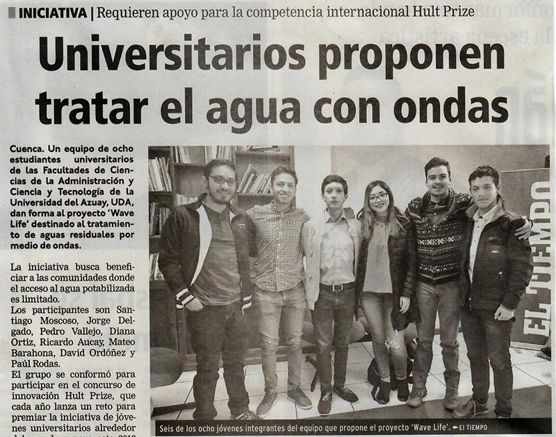 Universitarios proponen tratar el agua con ondas