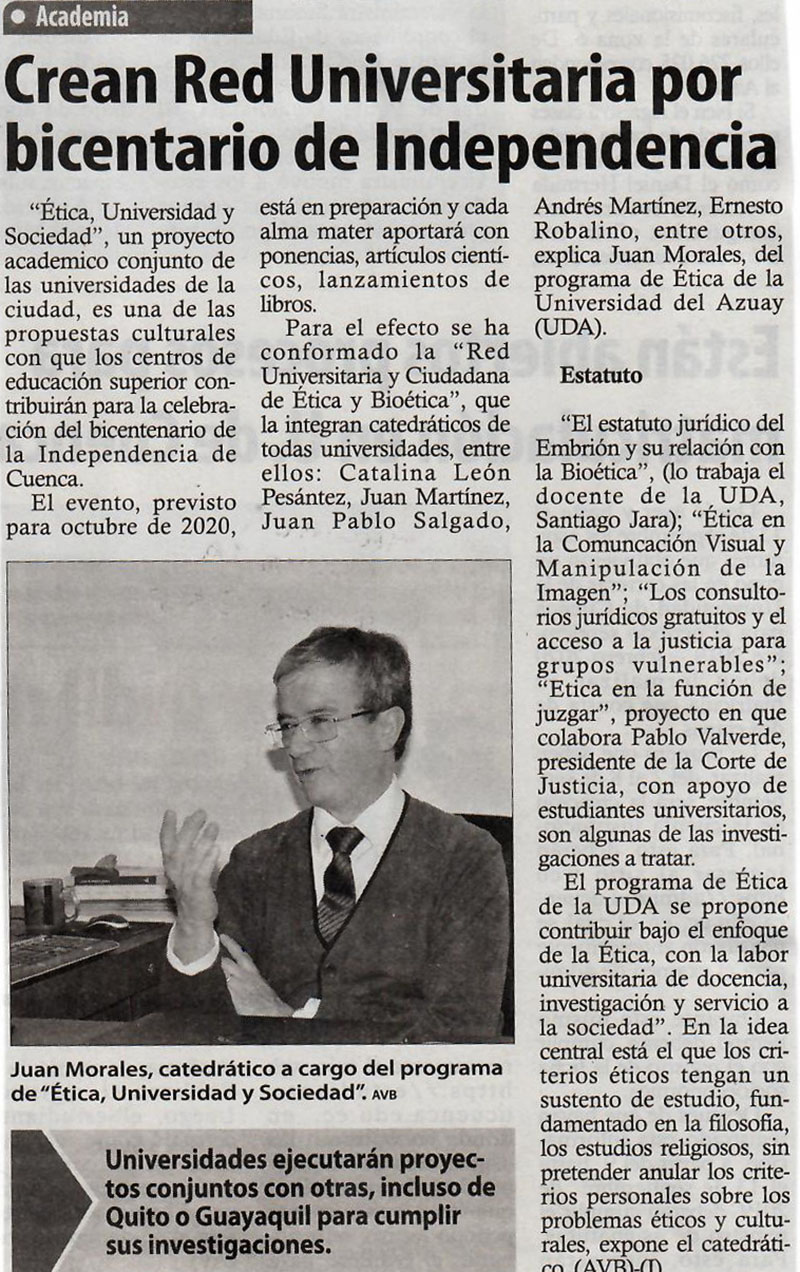 Crean Red Universitaria por bicentenario de Independencia
