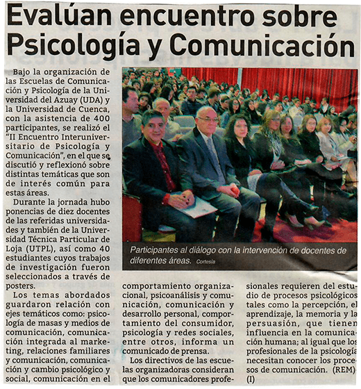 Evaluate meeting about psychology and communication
