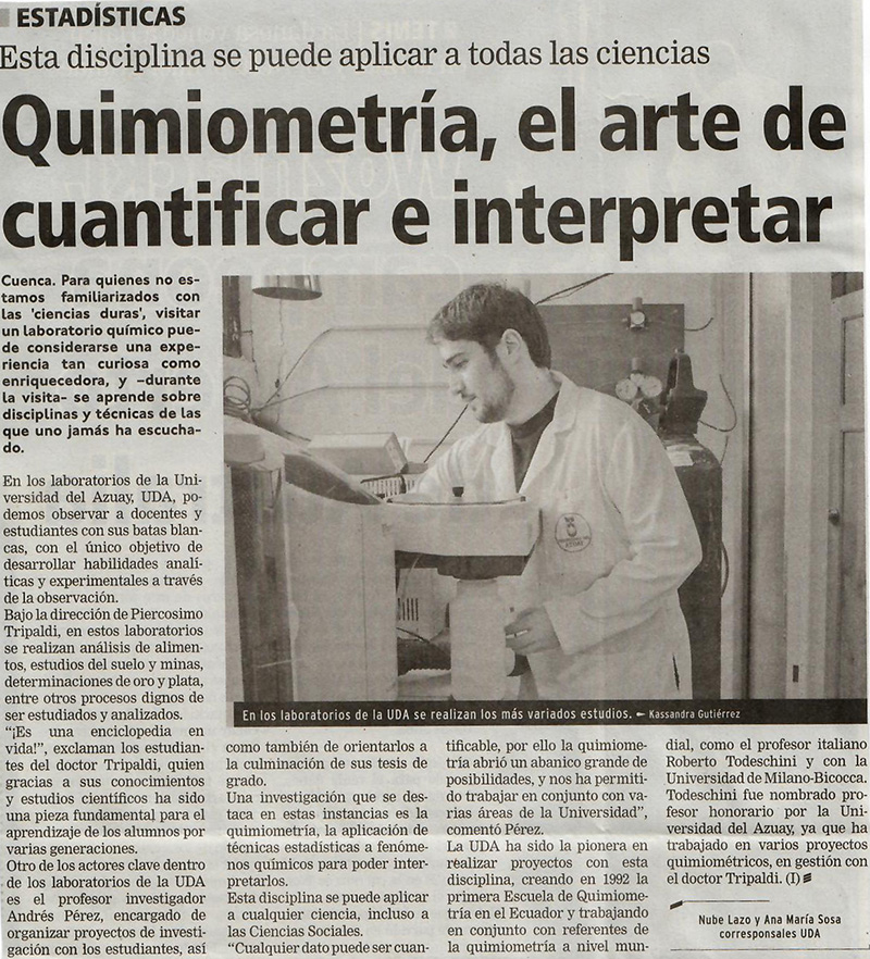 Quimiometría, el arte de cuantificar e interpretar