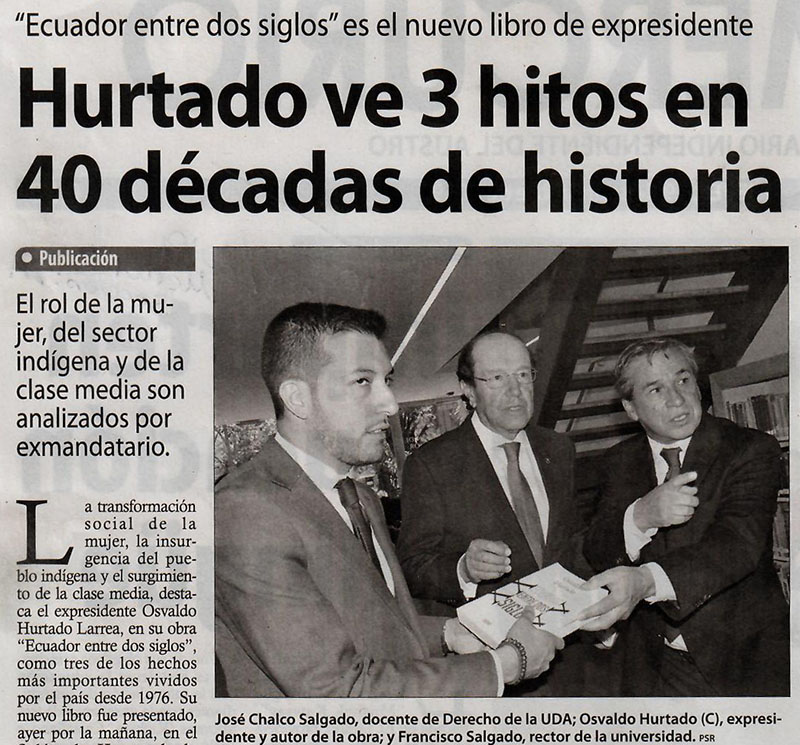 Hurtado ve 3 hitos en 40 décadas de historia