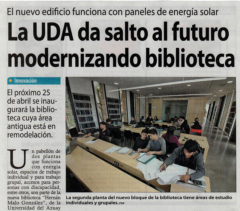 La UDA da salto al futuro modernizando biblioteca