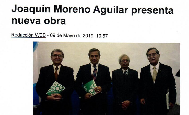 Joaquín Moreno Aguilar presenta nueva obra 