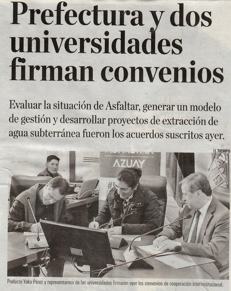 Prefectura y dos universidades firman convenio