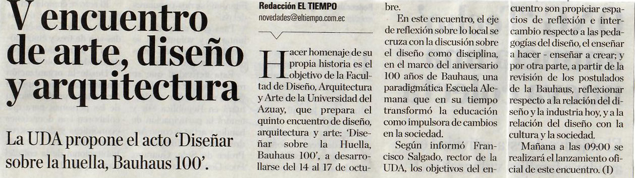 V encuentro de arte, diseño y arquitectura