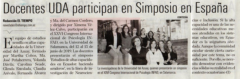 Docentes UDA participan en Simposio en España