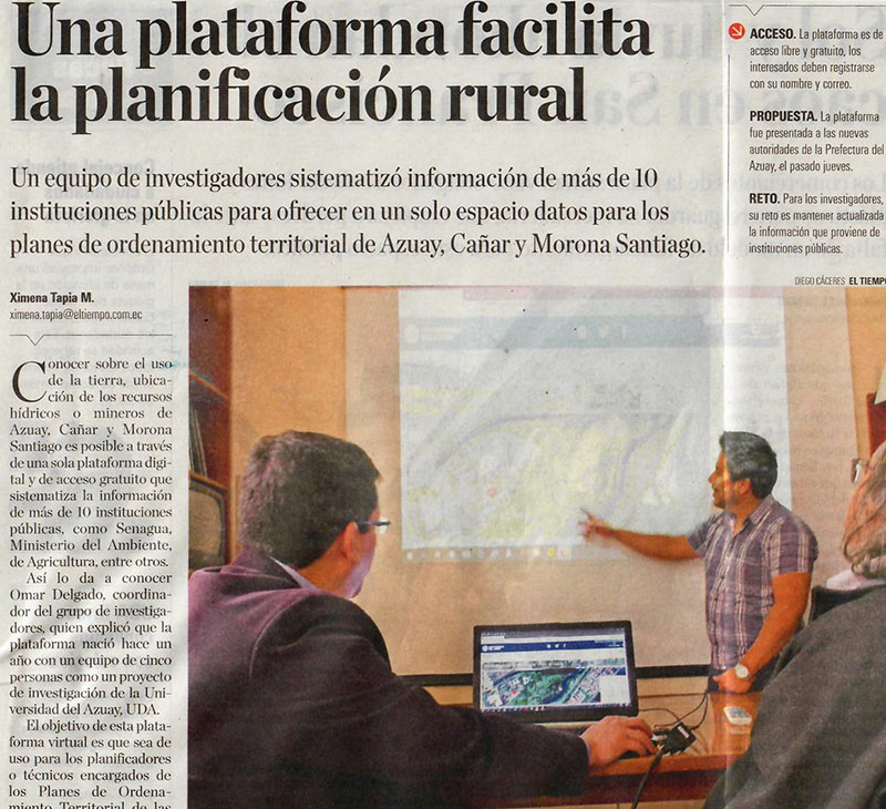 A platform facilitates rural planning