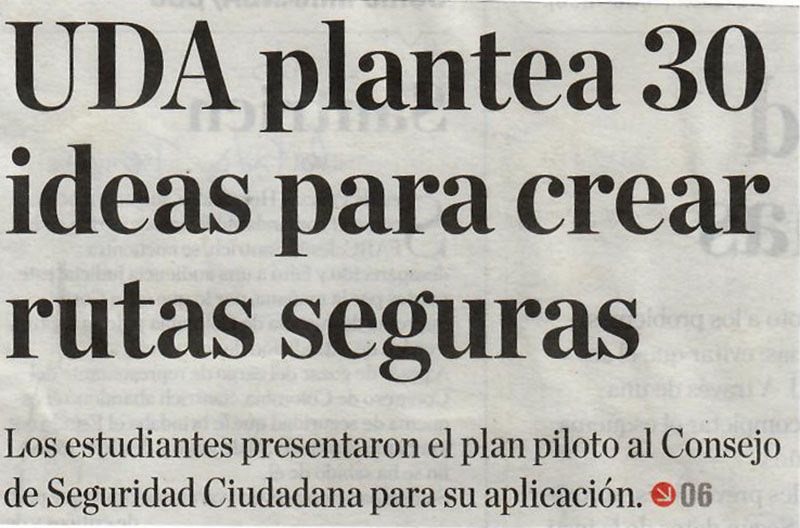 UDA plantea 30 ideas para crear rutas seguras