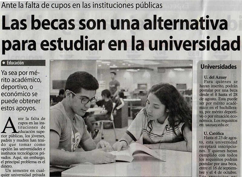 Las becas son una alternativa para estudiar en la universidad 