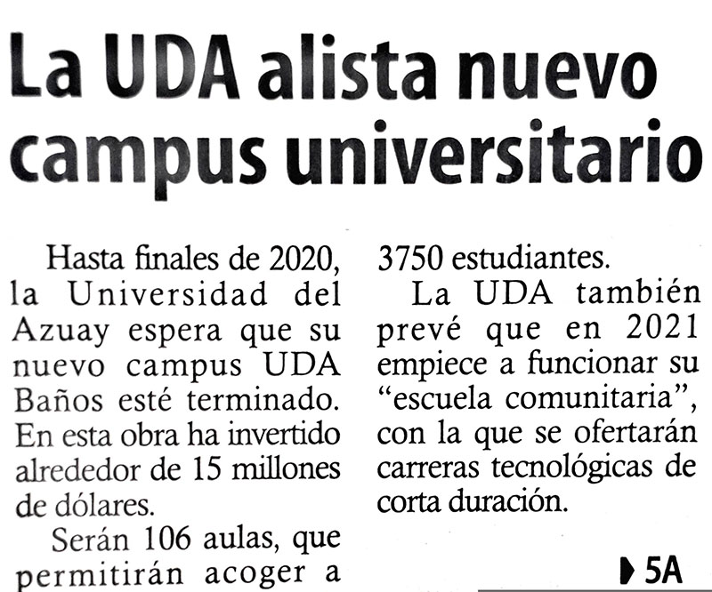La UDA alista nuevo campus universitario