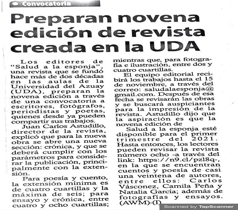 Preparan novena edición de revista creada en la UDA