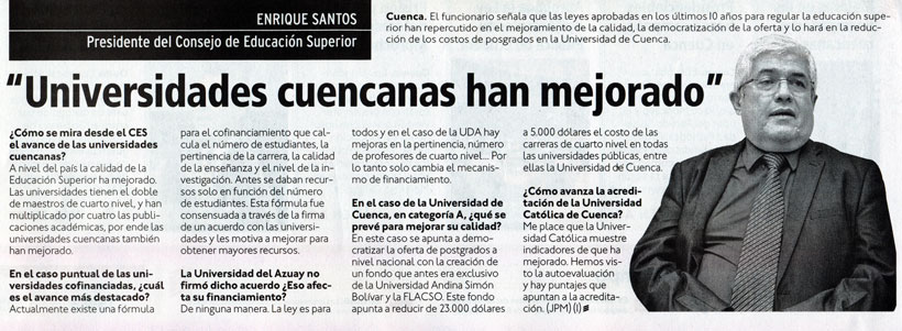 Universidades cuencanas han mejorado 