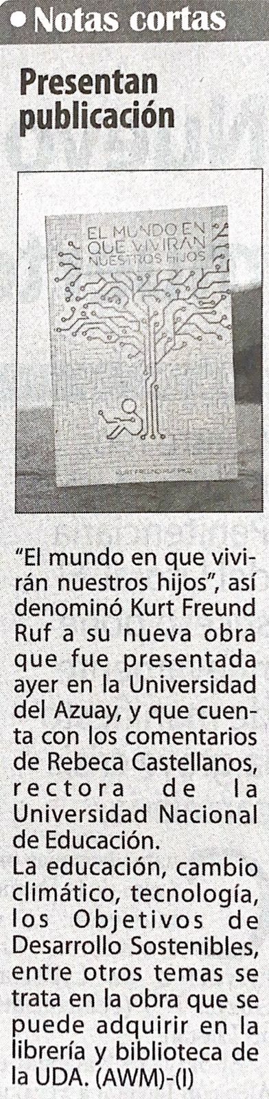 Presentan publicación