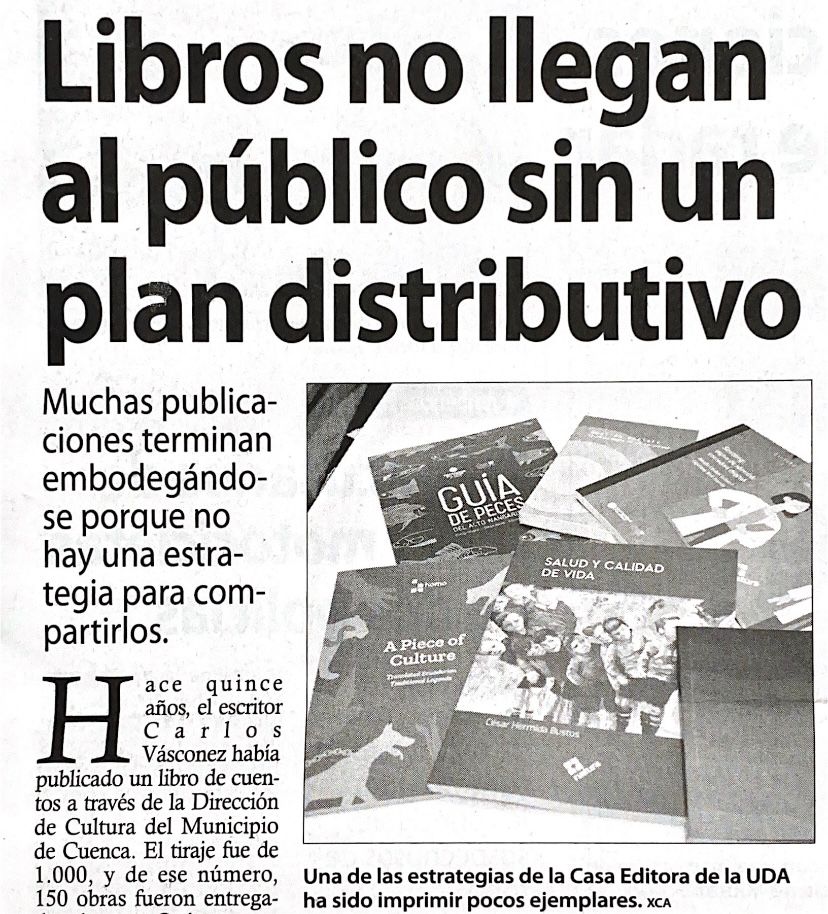 Books do not reach the public without a distribution plan