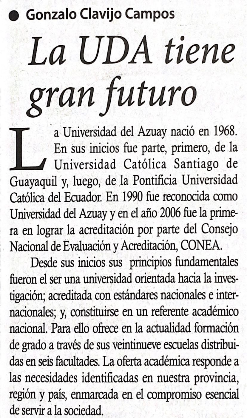 La UDA tiene gran futuro