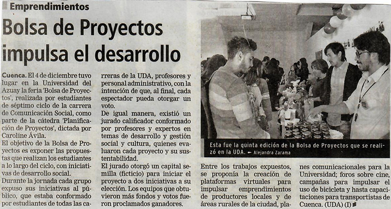 Bolsa de Proyectos impulsa el desarrollo
