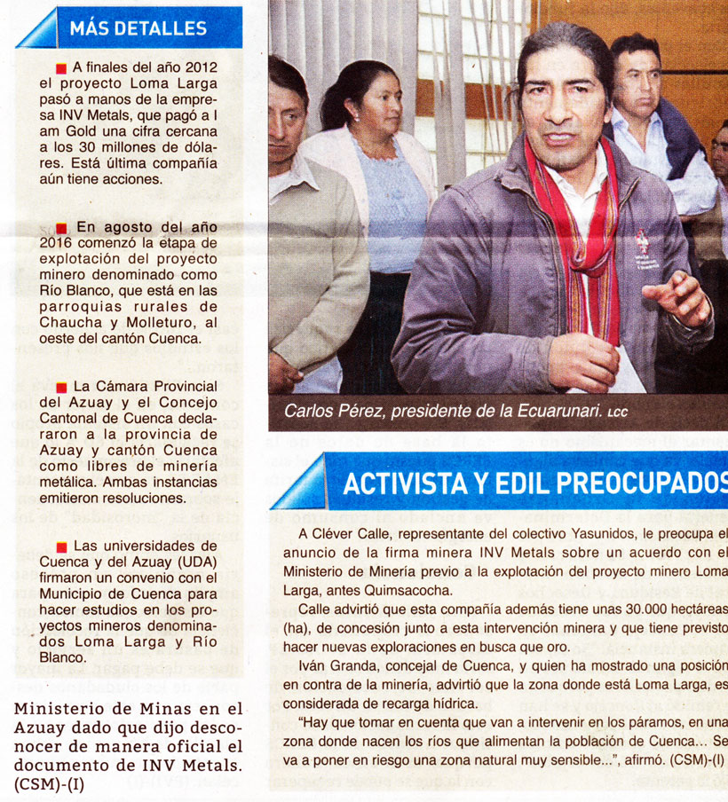 Reacciones por anuncio en Loma Larga