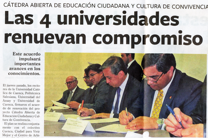 Las 4 universidades renuevan compromiso