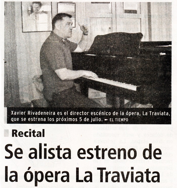 Se alista estreno de la ópera La Traviata 