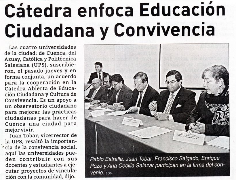 Cátedra enfoca Educación Ciudadana y Convivencia