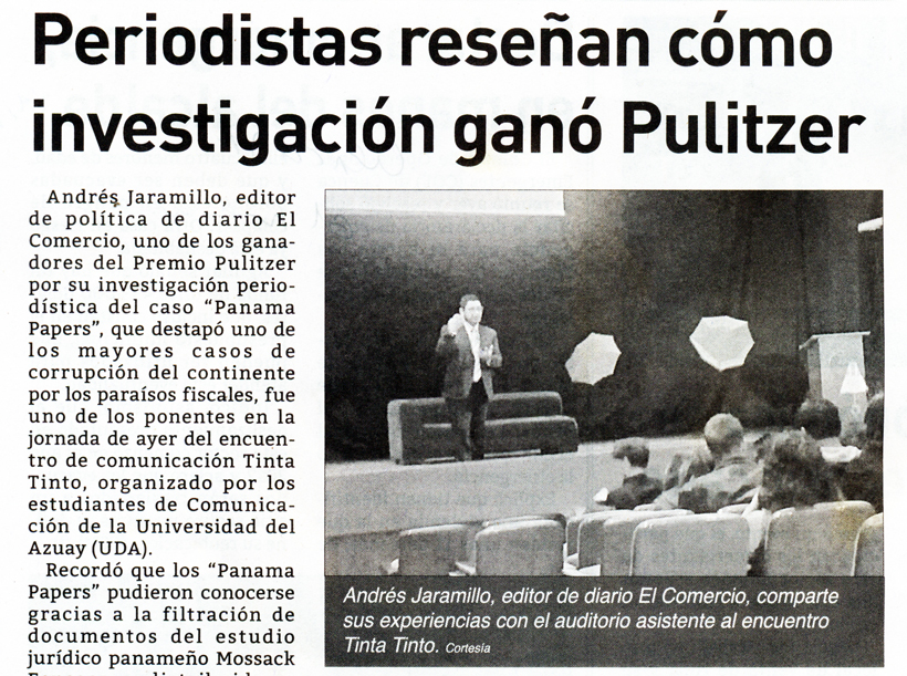 Periodistas reseñan cómo investigación ganó Pulitzer