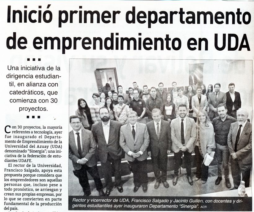 Inició primer departamento de emprendimiento en UDA