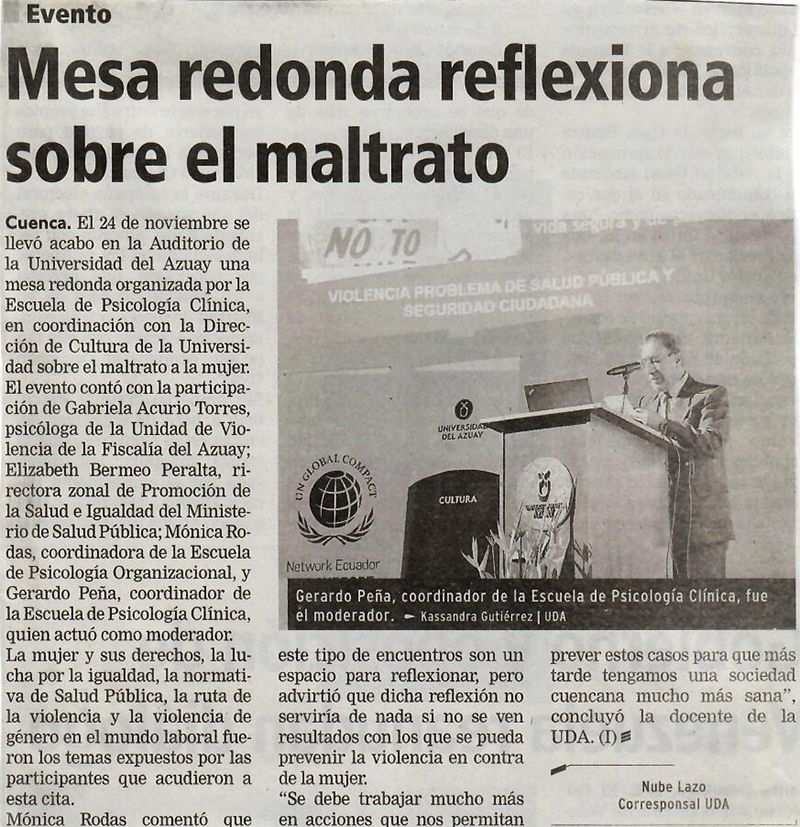 Mesa redonda reflexiona sobre el maltrato