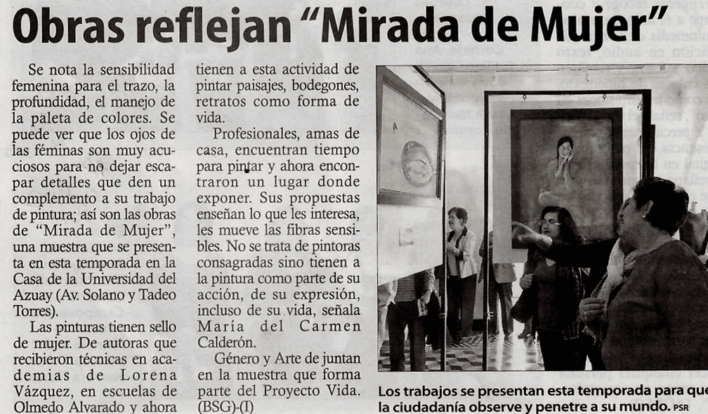 Obras reflejan "Mirada de Mujer"