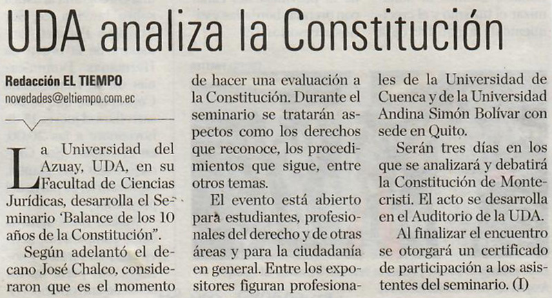 UDA analiza la Constitución