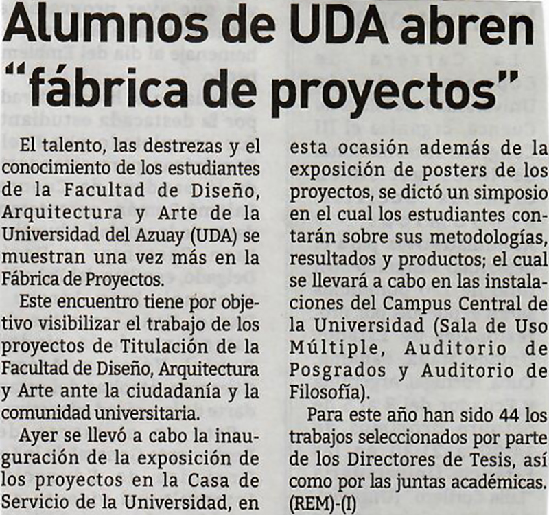 UDA students open "project factory"