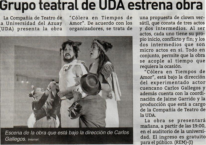 Grupo teatral de UDA estrena obra