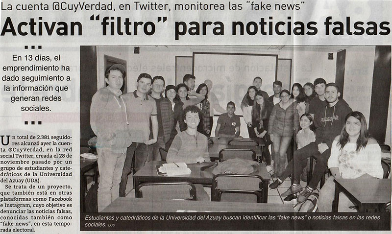 Activan “filtro” para noticias falsas