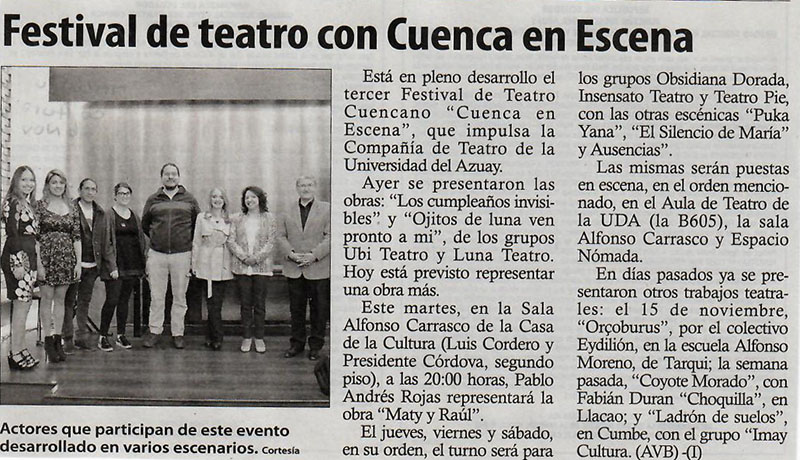 Theater festival with Cuenca in Scene