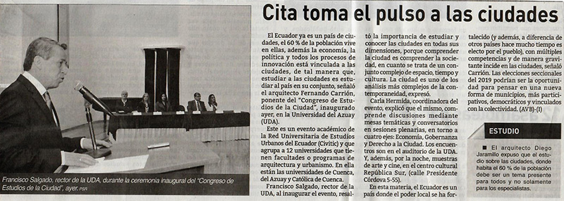 Cita toma el pulso a las ciudades